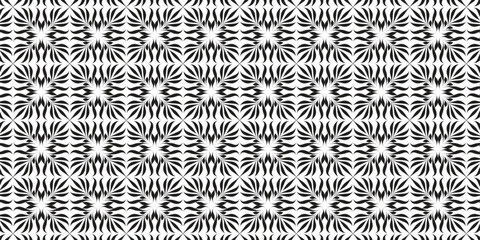 Striking Black and White Geometric Repeating Pattern