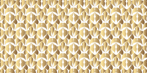 Shimmering Metallic Art Nouveau Inspired Leaf Motif Background