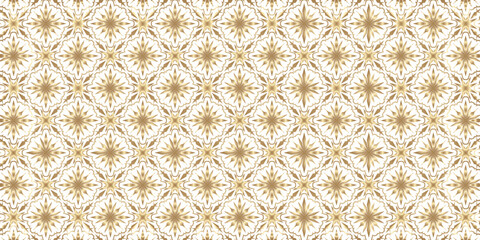 Golden Ornate Tile Pattern, vector background