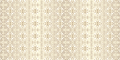 Luxurious Golden Floral Starburst Seamless Pattern Design
