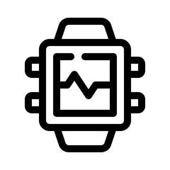 fitness tracker line icon