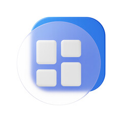 3d cateogry menu app icon