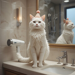 Beautiful cat portrait close up
