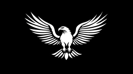 Obraz premium Majestic Eagle Silhouette - Powerful Symbol of Freedom