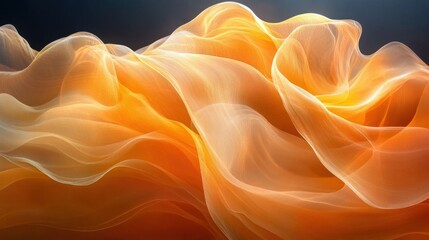 Luminous flowing shapes. Bright gradients in obsidian shadow and warm citrine. Soft curves merging into abstract designs.