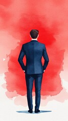 Obraz premium business tax tax planning economic impact. A creative watercolor of a financial planner helping businesses structure taxes efficiently while considering national economic policies