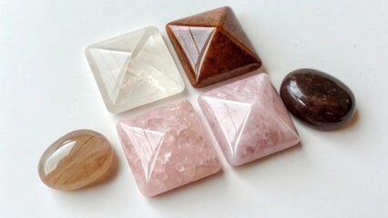 Naklejka premium Crystal Clarity square on a white background