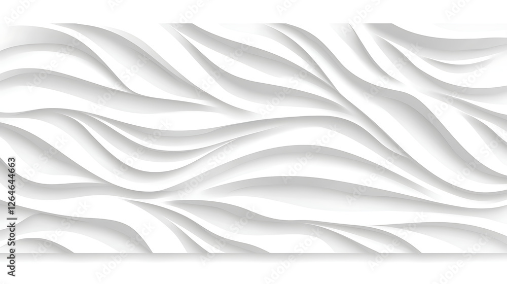 Poster white abstract waves background elegant pattern with light and shadow playful design artful texture
