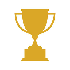 Winner trophy icon silhouette vector illustration