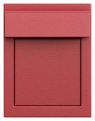 Fototapeta premium Abstract Textured Red Square Design with Minimalist Geometric Frame on Transparent Backdrop