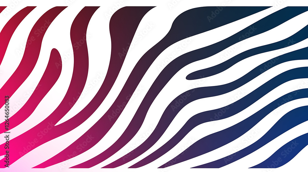 Poster zebra stripe gradient pattern with bold colors for vibrant modern backgrounds and artistic designs