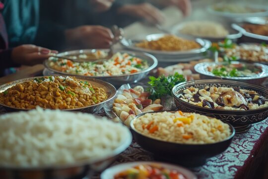 Delicious Middle Eastern Food Buffet Feast