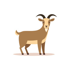GOAT VECTOR for kids with white background