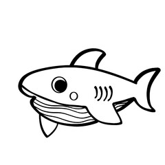 cute sea cartoon fish