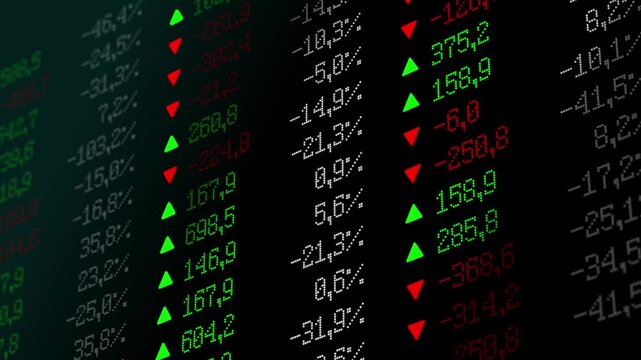 Animation of Stock Market Graph with Increasing Profit and Loss Fast Changing. Financial Trading and Market Trends Stock Video Animation