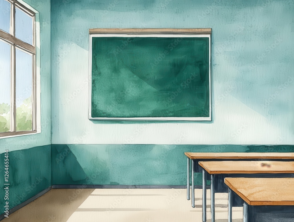 Poster education technology adaptive learning platforms and personalized learning. a watercolor classroom w