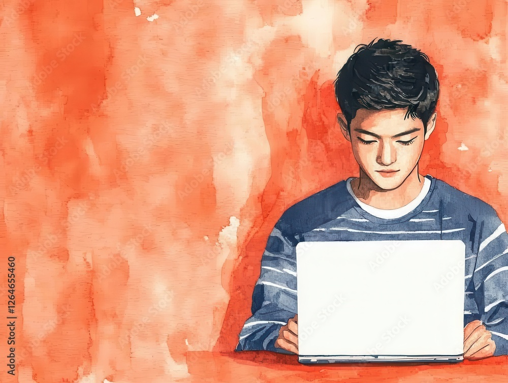 Poster education technology adaptive learning platforms and personalized learning. a watercolor concept of 
