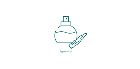 Deep Agarwood Exotic Woody Aromas Vector Icon