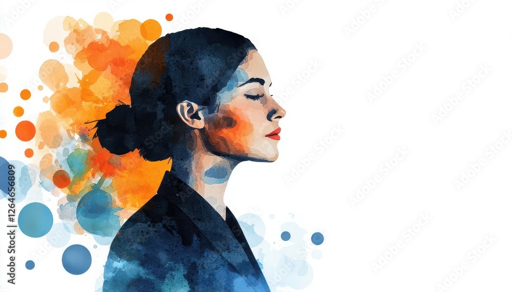 Poster education technology online assessments and digital transformation. a dynamic watercolor scene of an