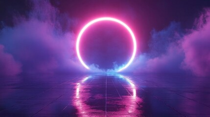 Futuristic Flow Glowing Waves in Purple and Blue, Dynamic Elegance Modern Dark Abstract Background, Radiant Technology Shiny Lines and Abstract Waves