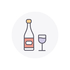 Wine vector icon stock ilustration