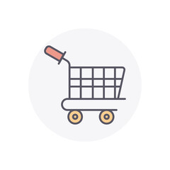 Trolley  vector icon stock ilustration