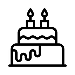 family cake line icon