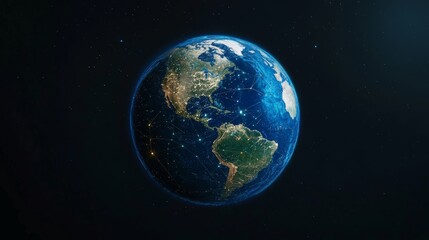 Fototapeta premium A blue digital globe