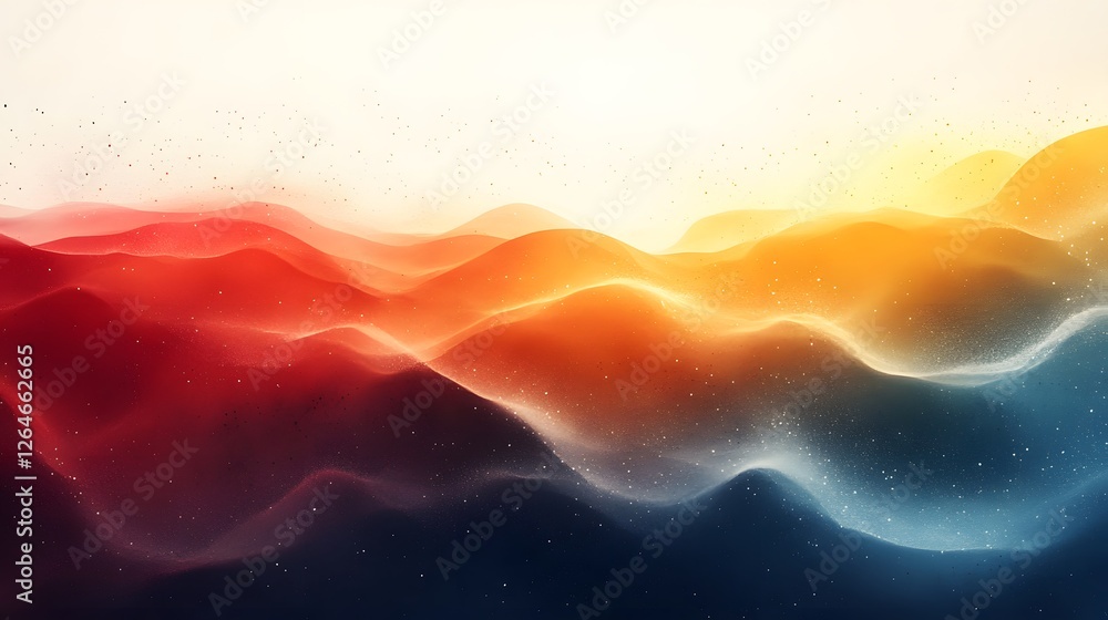 Poster abstract gradient landscape with dreamy light and color transitions