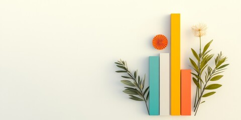 Contemporary Botanical Data Visualization Vibrant Graph Elements with Natural Accents - Business Analytics and Strategic Planning Tools for Eco-Conscious Professionals