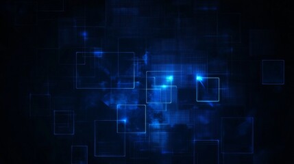 Naklejka premium Abstract blue background with social network and digital technology