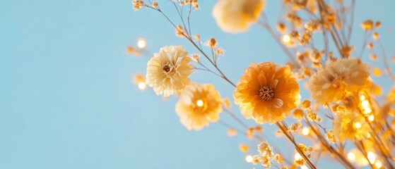 Chic Floral Light Installation Radiant Yellow and White Blooms with Soft LED Glow - Luxury Event Decor and Modern Ambiance for Upscale Gatherings