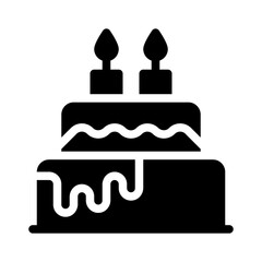 family cake glyph icon