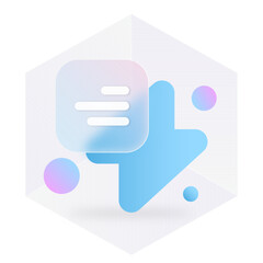 3D Box Ecommerce Digital Glassmorphism UI Icon Sign and Symbol Design Illustrator Png Svg