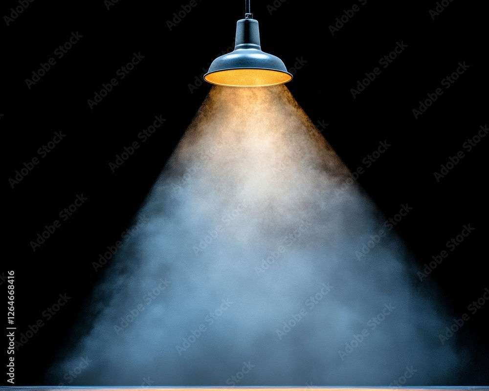 Leinwandbilder cutting-edge stage lighting industrial spotlight with atmospheric haze and rigging - dynamic theater