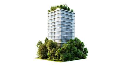 Sustainable building design urban environment architectural render green spaces aerial view...