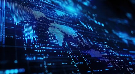 Global data visualization on a digital display