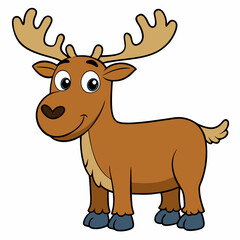 Fototapeta premium deer with a red nose