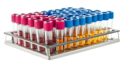 Laboratory action analyzing blood samples medical facility scientific research clinical environment...