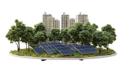 Sustainable urban development solar energy solutions in modern cities landscape design environmental awareness