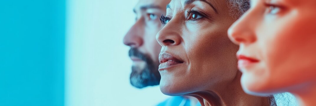 Futuristic Medical Team Collaboration Diverse Healthcare Professionals with Diagnostic Screen - Advanced Interdisciplinary Coordination in Collaborative Medicine for Enhanced Patient Outcomes