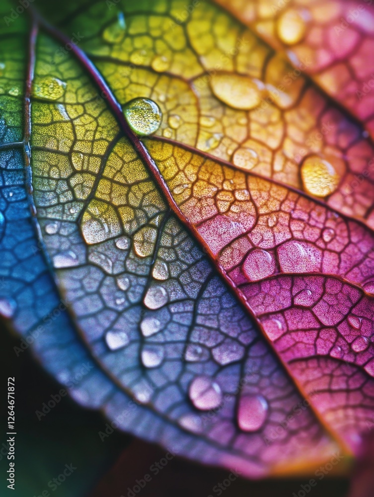 Canvas Prints Leaf with water droplets