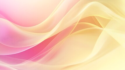 Abstract Pastel Pink Yellow Wave Background Design
