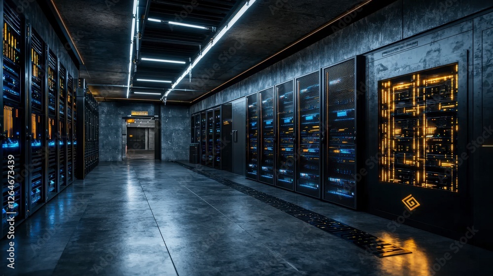 Aufkleber collaborative data center expansion modern facility technology hub digital environment professional 