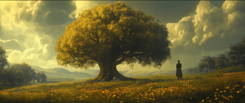 The great tree that grew from a mustard seed as a sign of the Kingdom of God