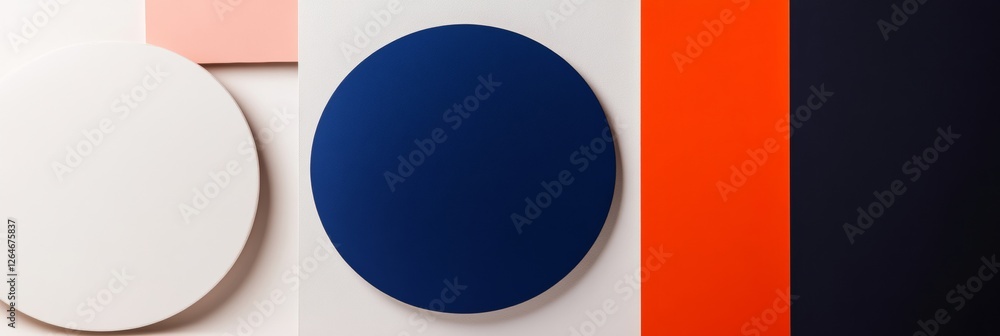 Poster Abstract Minimalism in Corporate Design Bold Color Blocks and Smooth Textures for Modern Business Communication and Artistic Branding Strategies