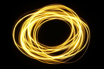  series of yellow lines that form a circle. The image has a dreamy, surreal quality to it