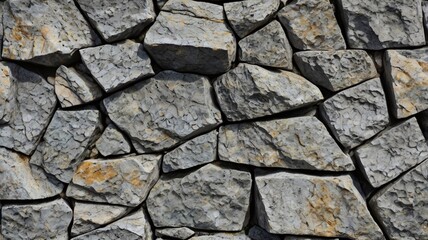 Processed collage of grey mountain cliff rock stone surface texture.