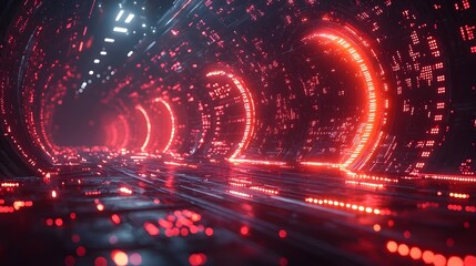 Futuristic Trustless Marketplace with Holographic Blockchain Transactions Concept