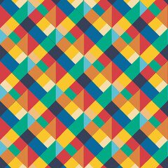 Colorful Geometric Seamless Pattern Pro Vector